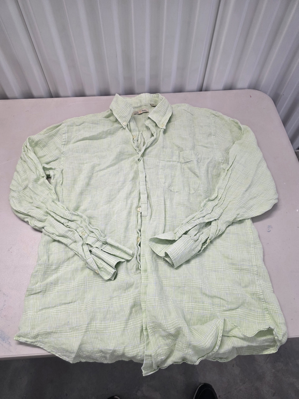 Peter Millar Linen Button Down Shirt Men's Size Large